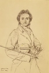 Porträt des Violinisten Paganini